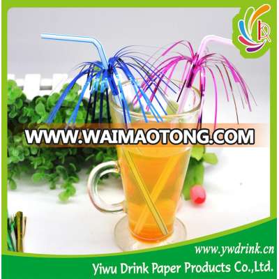 Disposable Pp Drinking Firework Straw Bendy Plastic Juice Straw