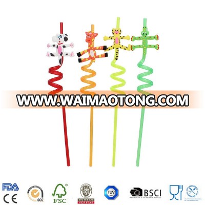 New Design Multicolored Wrapper Party Drinking Plastic Straws