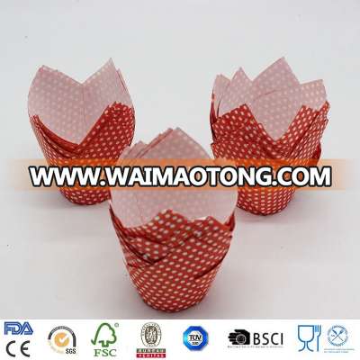 Factory Supplier New Style Useful Tulip Cupcake Baking Cups