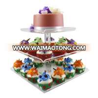 High Quality Tier Cupcake Holder Acrylic Cake Stand for Cupcake Wedding Cupcake Stand Acrylic Cake stand custom Cake holder