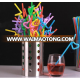 Decorative Plastic Drinking Straws, Coctail Straws, Disposable Food Grade Drinking Straws